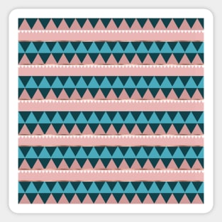 Triangle Pattern in Winter Colors with rose gold Sticker